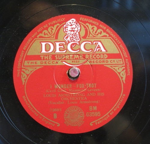 Louis armstrong rpm - 78,