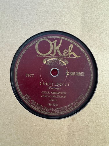 78rpm jazz chas creath - jazz,, creath's